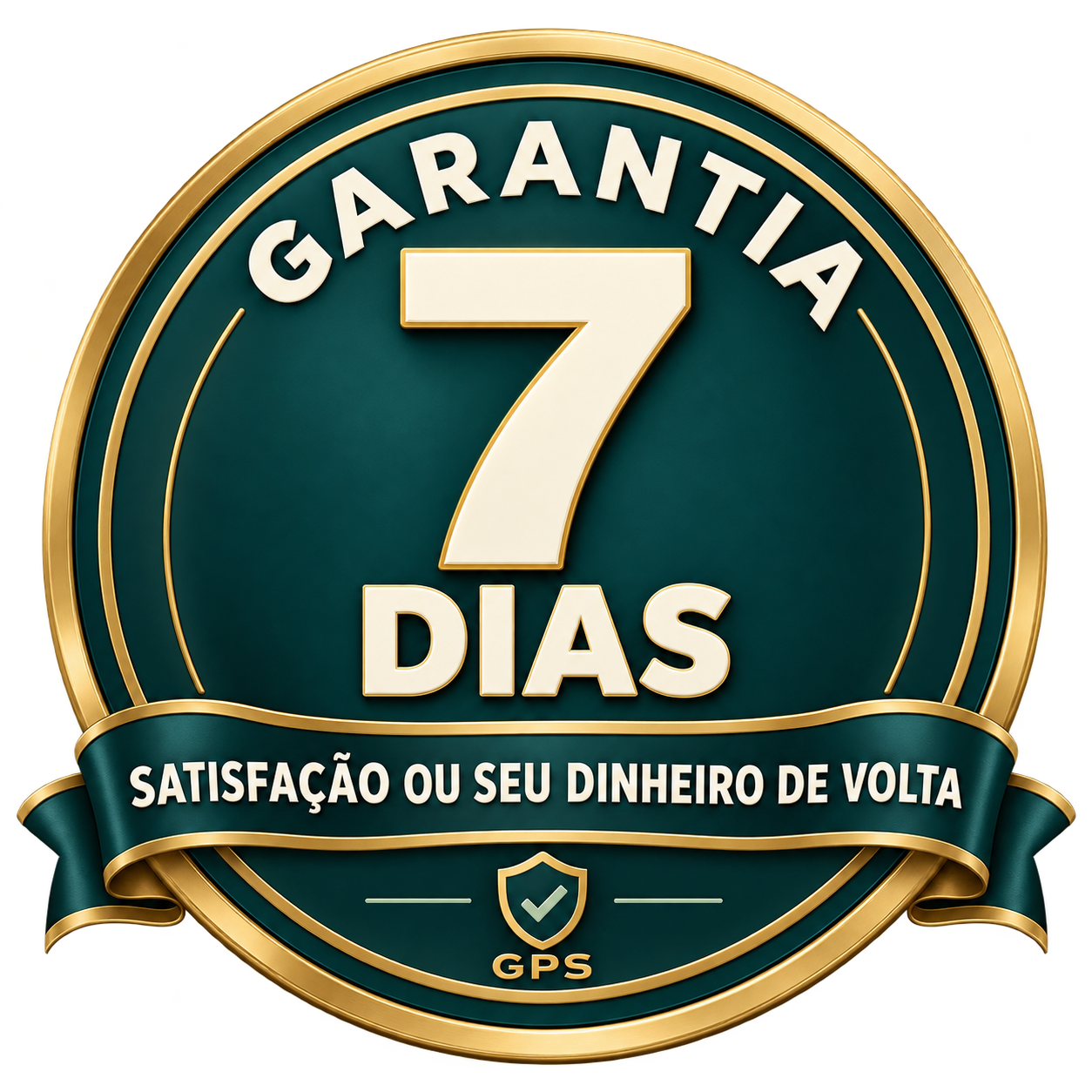 Selo de garantia de 7 dias: satisfação ou seu dinheiro de volta